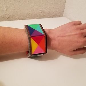 Neivz Rainbow plastic Geometric Bangle